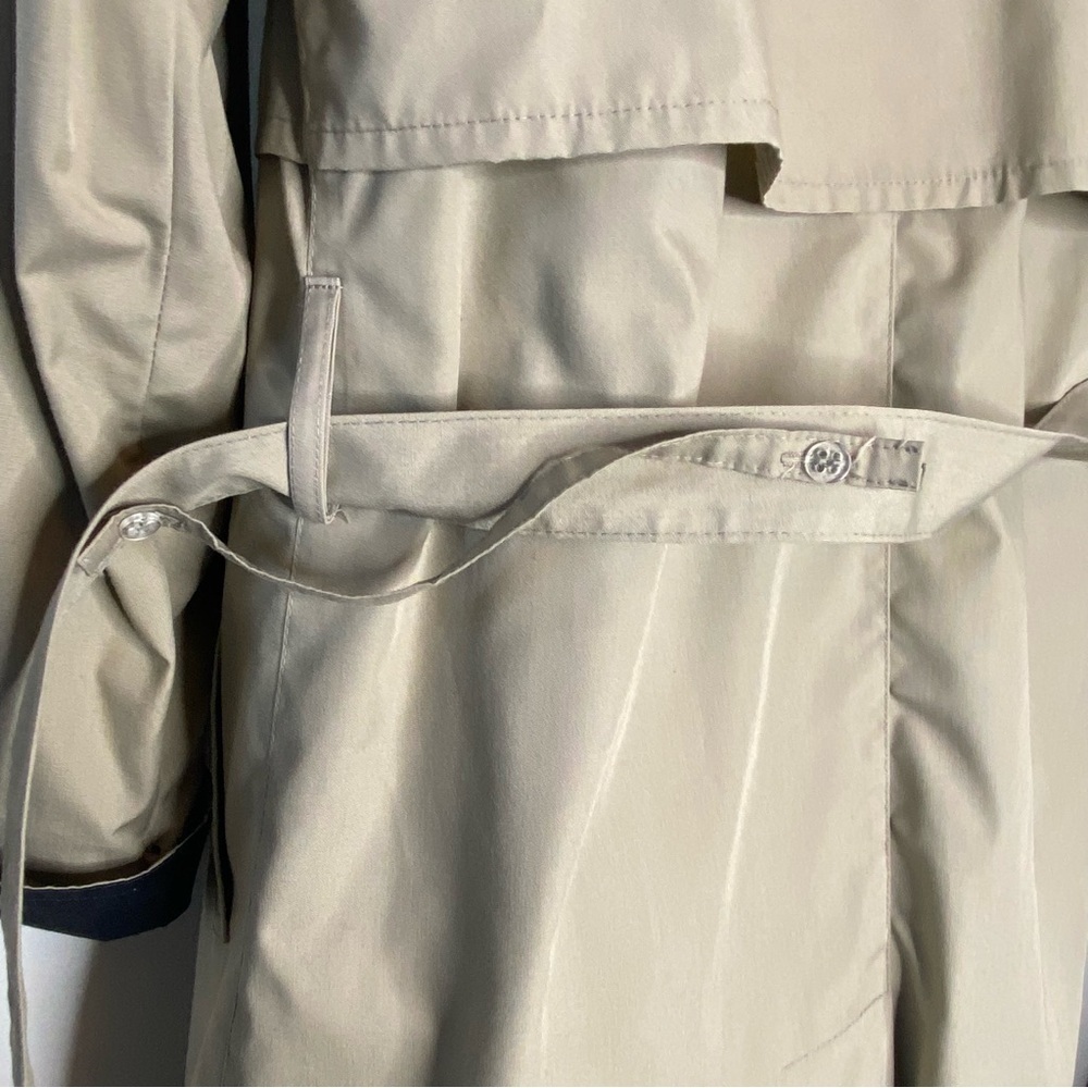 London Fog Vintage Classic Cream Tan Trench Coat - Picture 6 of 16